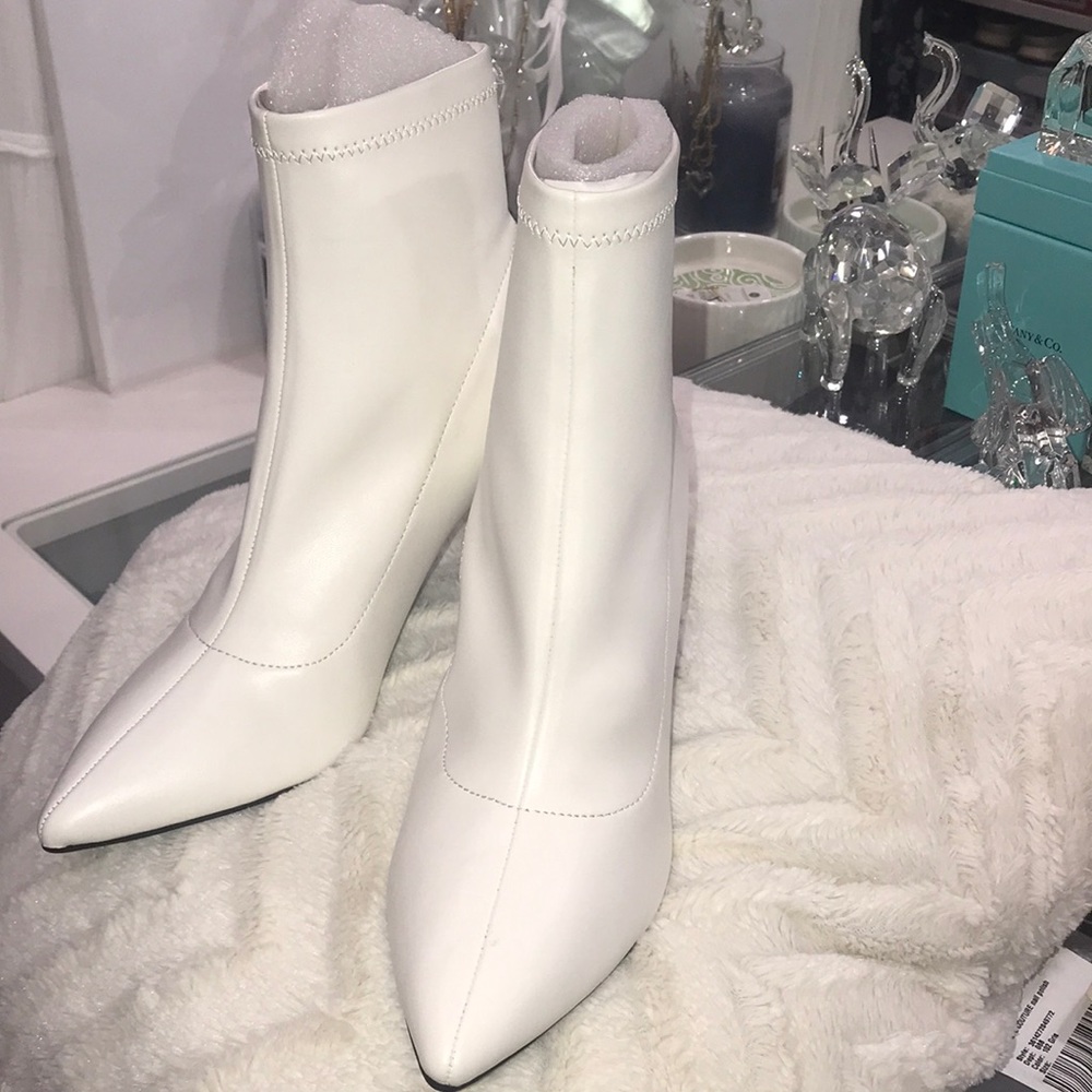 INC White Ankle Boots